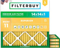 Filterbuy 14x14x1 Air Filter MERV 11 Allergen Defense Replacement, by Filterbuy