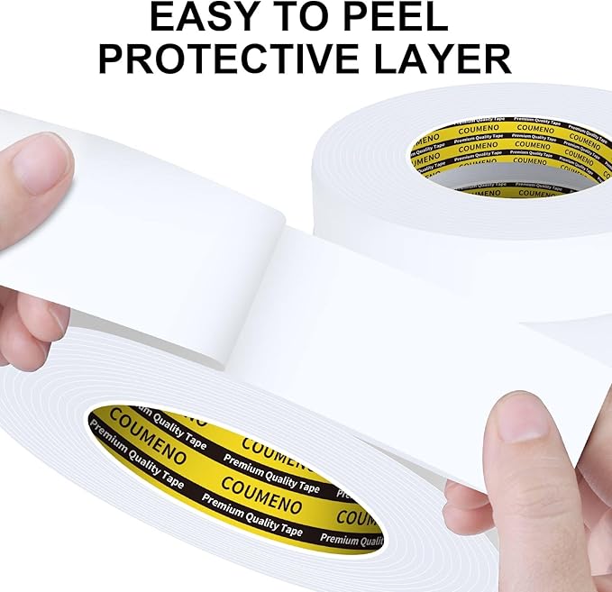 2 Pack Foam Tape 1.77inX16.4FT Sealing Strip Foam Pad Sponge Tape Window - Image 3