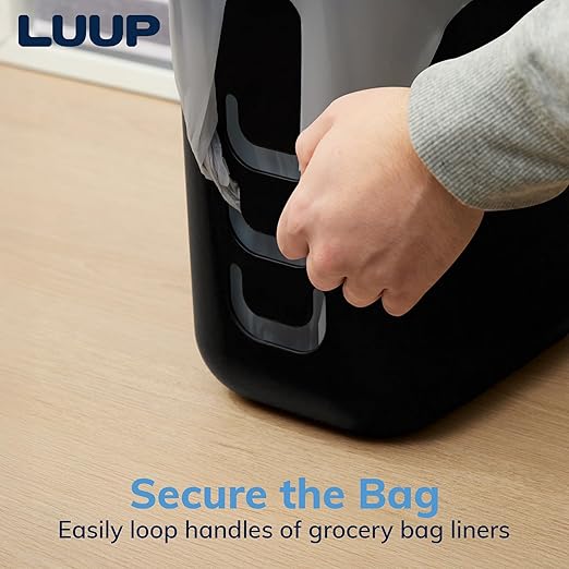 STORi Luup Bathroom Wastebasket, Secure Grocery Bags, Plastic Garbage Container - Image 3