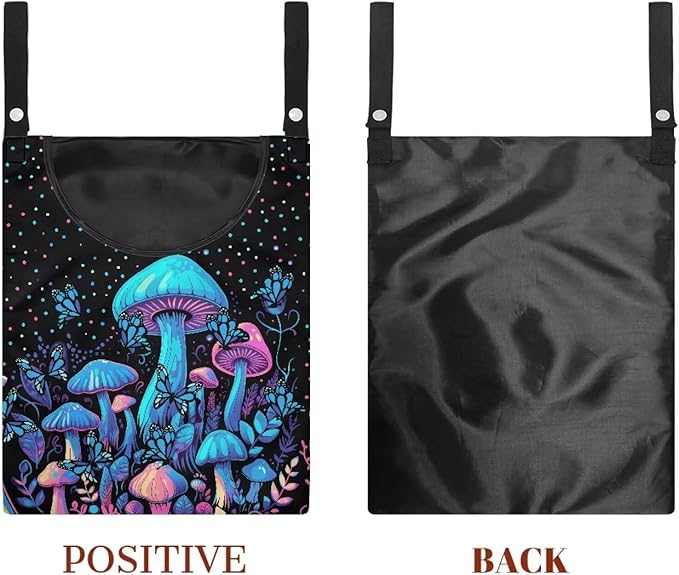 Blue Mushroom Adjustable Door-Hanging Laundry Clothespin Bag Clothespin Storage - Image 7