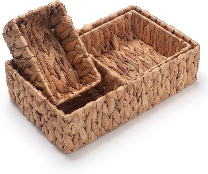 Water Hyacinth Rectangular Storage Basket - Image 2