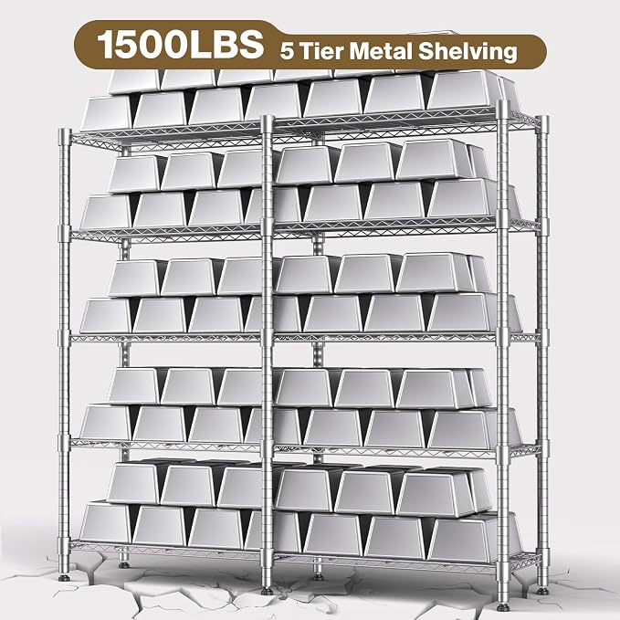 Himimi Storage Shelves-5 Tier Heavy Duty Wire Shelving Unit - Image 6