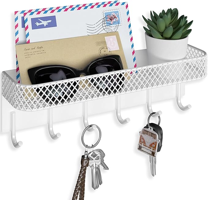 Key Holder for Wall – Decorative Stainless Steel Key Hanger by Lwenki