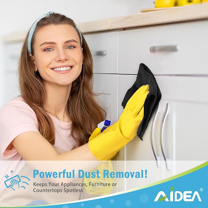 AIDEA Microfiber Cleaning Cloth-12PK, Soft Microfiber Towels - Image 4