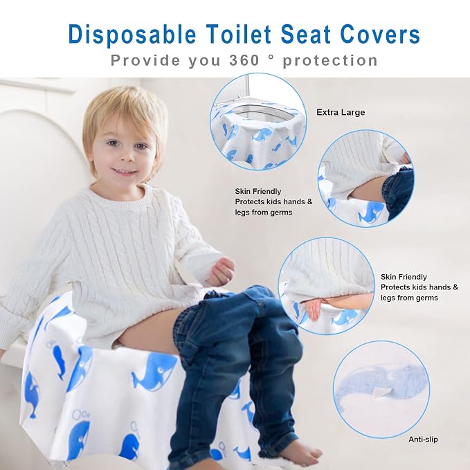 41 Pack Toilet Seat Covers Disposable, Extra Large Disposable Toilet Seat Covers - Image 2