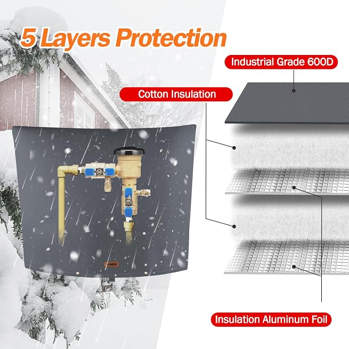 TOHONFOO Backflow Preventer Pipe Insulation Cover - Image 5