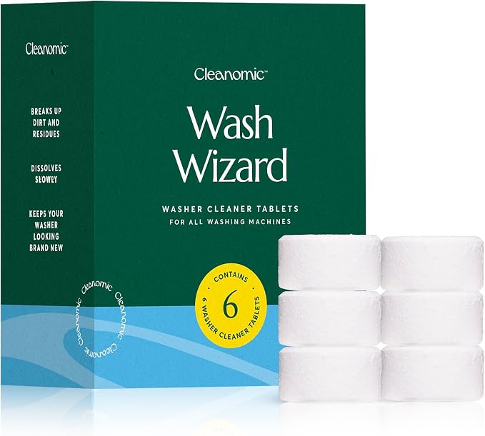 Cleanomic WashWizard Washing Machine Cleaner Tablets – Deep Cleaning Washer by Cleanomic