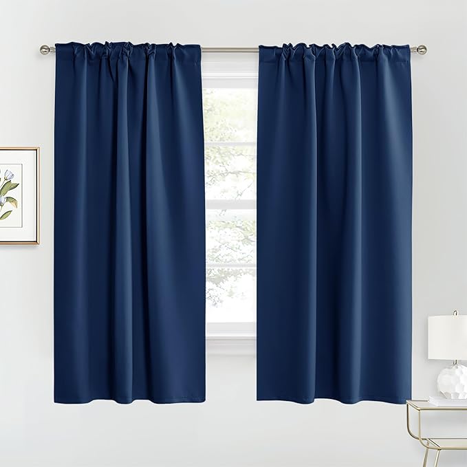 RYB HOME Blackout Curtains for Living Room, Back Tab & Rod Pocket Top by RYBHOME