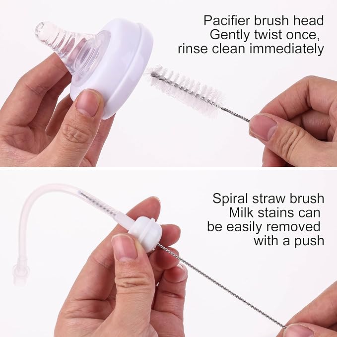 Baby Bottle Drying Rack，Travel Baby Bottle Drying Rack Set, Cleaner Kit - Image 3