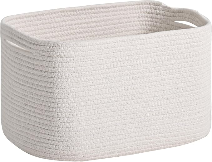 Woven Cotton Rope Storage Basket by ICERZCZ