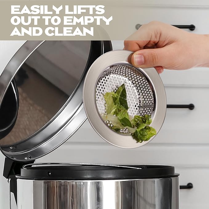 Retisee 2 Pcs Sink Strainer Stainless Steel Kitchen Sink Drain Strainer Basket - Image 3