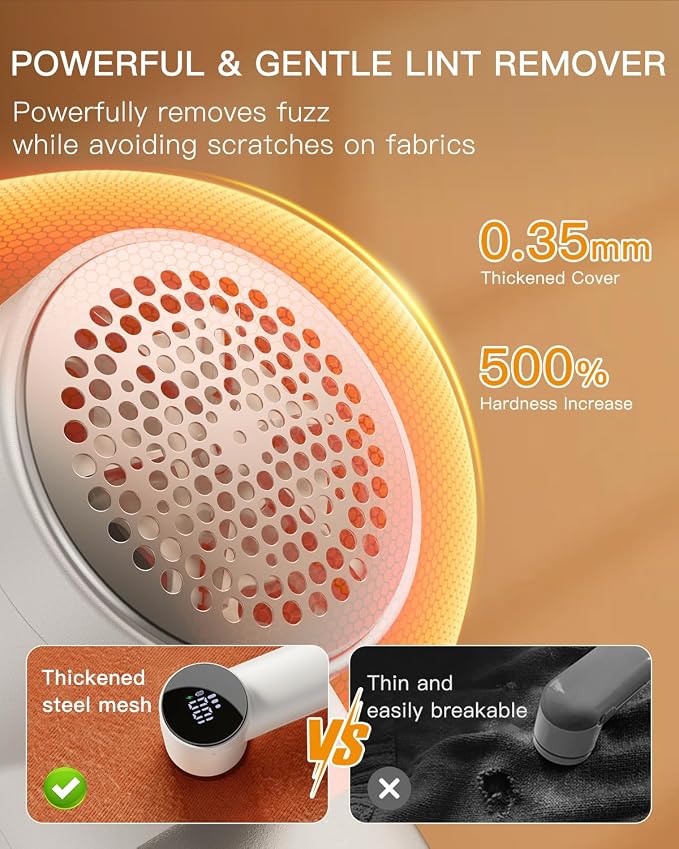 Electric Lint Remover and Fabric Shaver, Rechargeable Clothes Shaver - Image 5