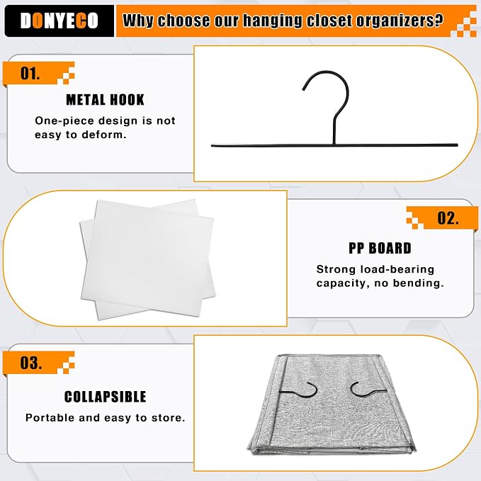 5-Shelf Hanging Storage Closet Organizer, Linen Rv Storage and Organization - Image 7