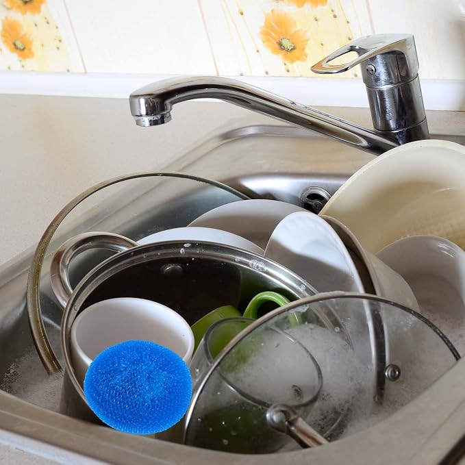 5Pcs Plastic Dish Scrubbers for Dishes - Image 6