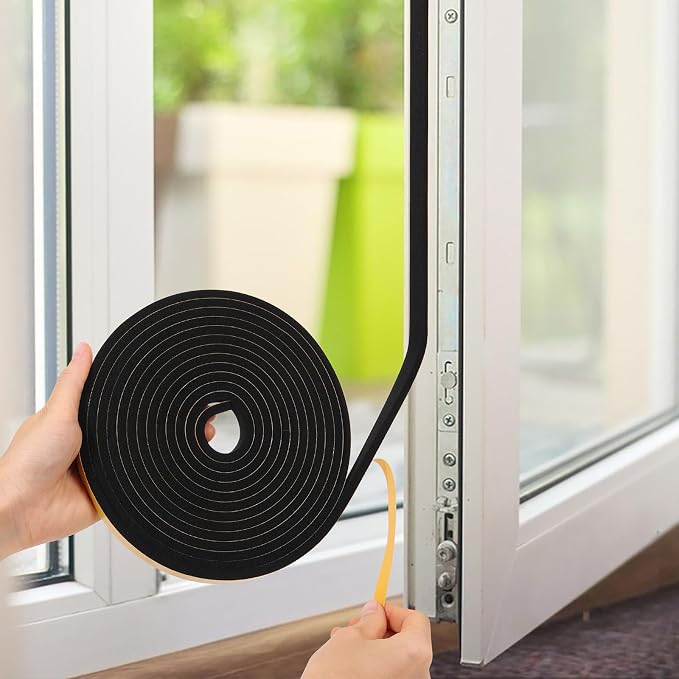 32Feet Weather Stripping Seal for Door Window, High Density Foam Tape, - Image 6