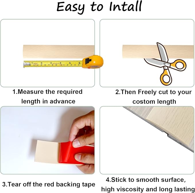 Floor Transition Strip & Self Adhesive Floor Vinyl Floor Edge Trim Laminate - Image 2