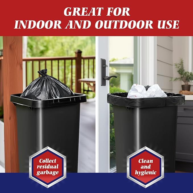 Teivio 55-60 Gallon Black Trash Bags | 170 Bags Extra Large Multi-Use Heavy - Image 6