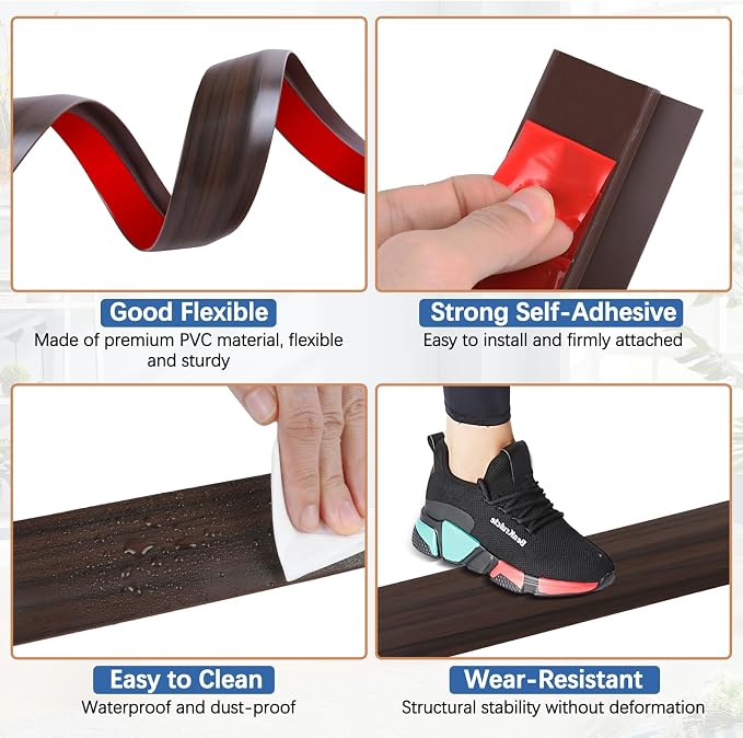 Vinyl Door Threshold Flooring Transition Strip Self Adhesive Carpet Edging Strip - Image 4