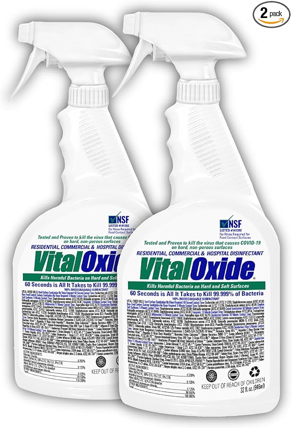 Vital Oxide Disinfectant, Deodorizer, Food-Contact Sanitizer, Virucide – – by VitalOxide