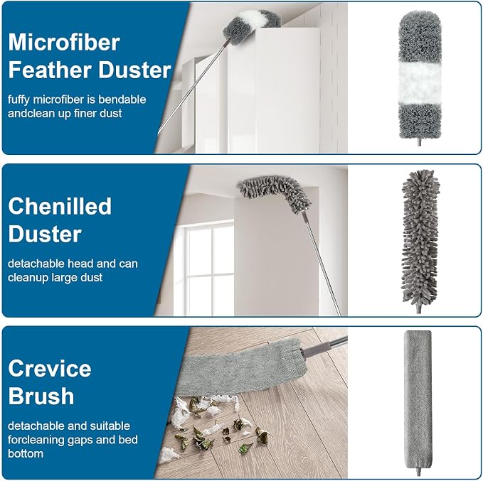 Microfiber Duster, Reusable Bendable Dusters, Washable Lightweight Dusters - Image 3