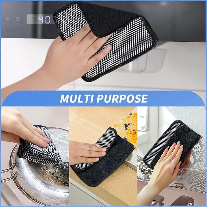 KinHwa Kitchen Washcloths for Dishes Absorbent Microfiber Dish Cloths Quick Dry - Image 2