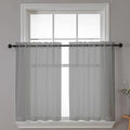 Chyhomenyc Sheer Window Curtains Tier 2 Pieces Set, 36 inch Length, Short by Chyhomenyc