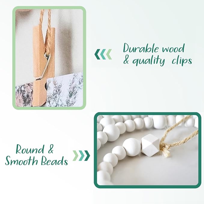 8 Feet Wooden Beads Garland - Image 5