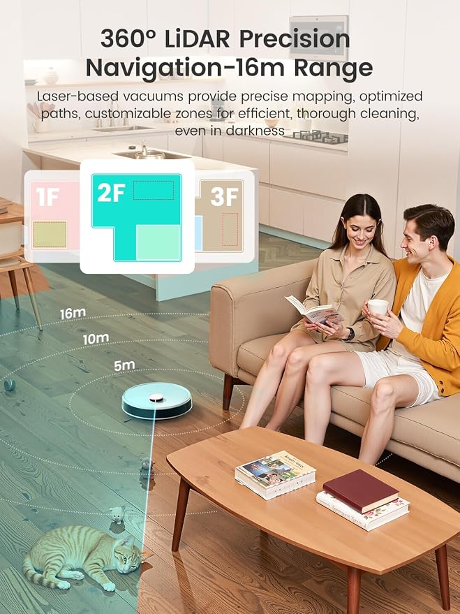 Lefant LiDAR Robot Vacuum and Mop, All-in-One Dock, 56-Day Self-Emptying - Image 8