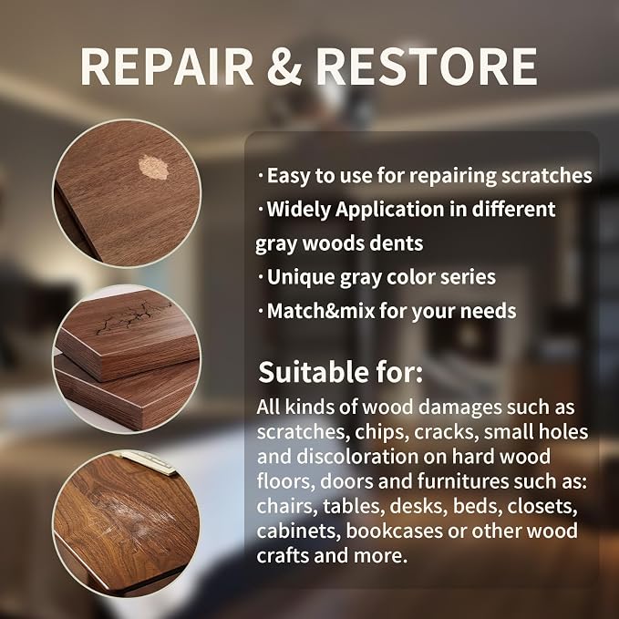 Wood Repair Kit, Furniture Repair Kit Scratch Cover - Image 3