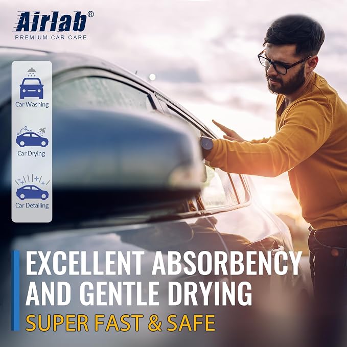 Airlab Microfiber Towels for Cars Wash Drying Super Absorbent Cleaning Cloth - Image 4