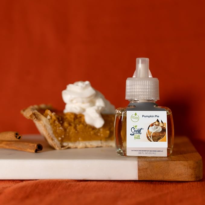 Scent Fill Pumpkin Pie Plug in Air Freshener, 4 Scented Oil Refills - Image 3