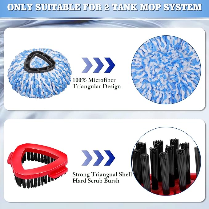 6 Pack Mop Replacement Heads Compatible - Image 3