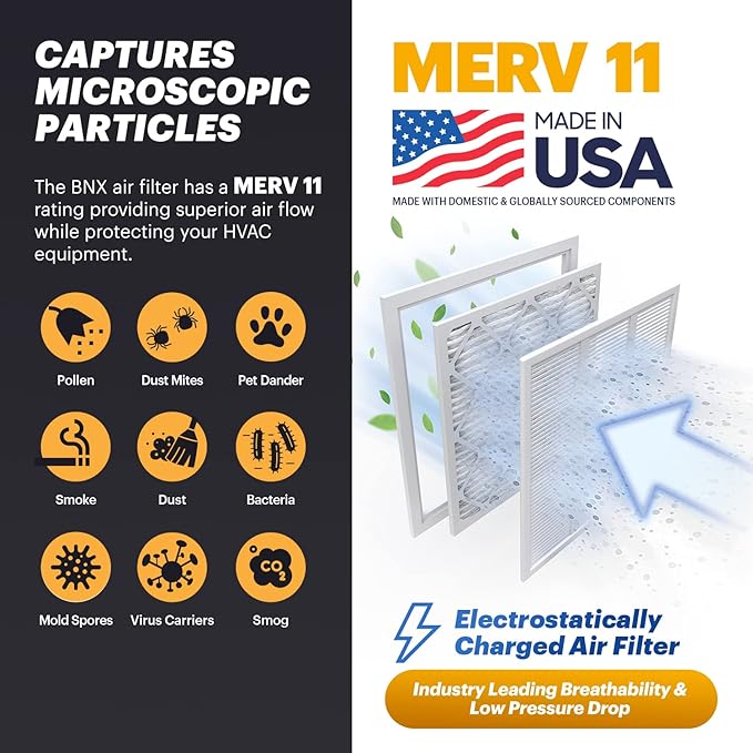 BNX TruFilter 16x20x1 Air Filter MERV 11 - Image 3