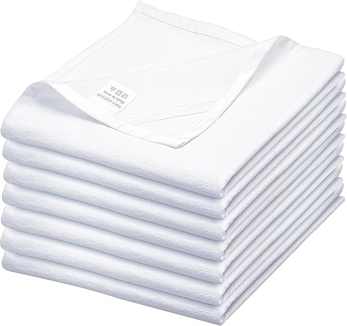 Flour Sack Towels| Tea Towel for Crafts| Kitchen Dish Cotton Blank Towel for by WHITEWRAP