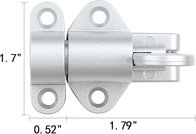 8 Packs Self-Closing Latches，Silver Gray Spring Door Lock，Resilient Bolt Latch - Image 2