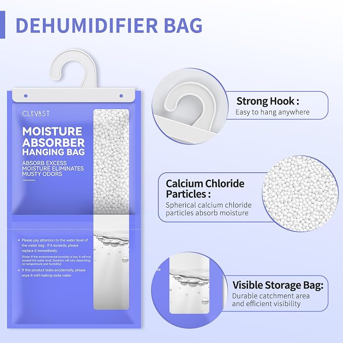 CLEVAST Moisture Absorbers Packets, 15.2 OZ, 6 Pack, Lemon Fragrance Big - Image 2