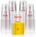 50 PACK Plastic Measuring Cups, 32 oz Disposable Mixing Cups, Measurement by Lilymicky