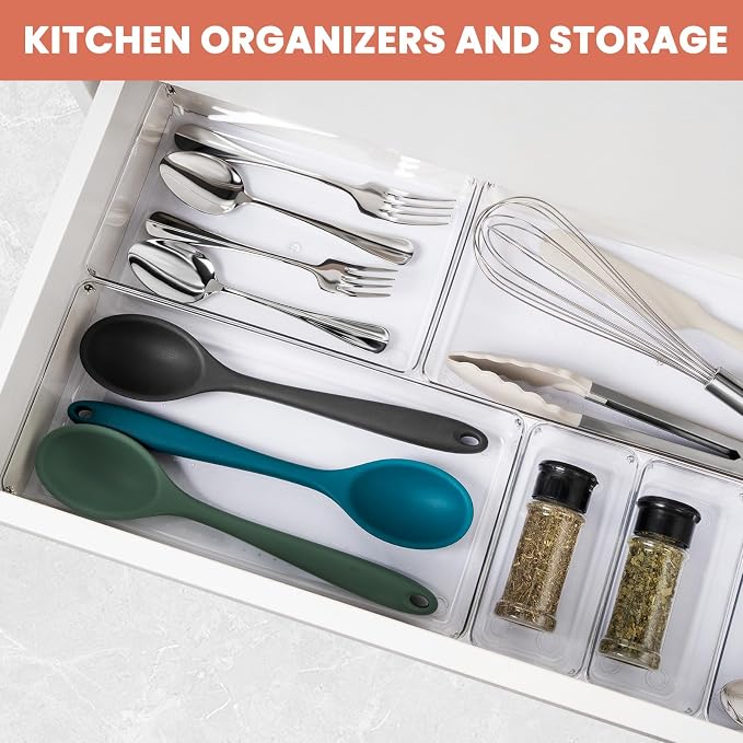 Large Clear Plastic Drawer Organizer 28 Pack - Image 4