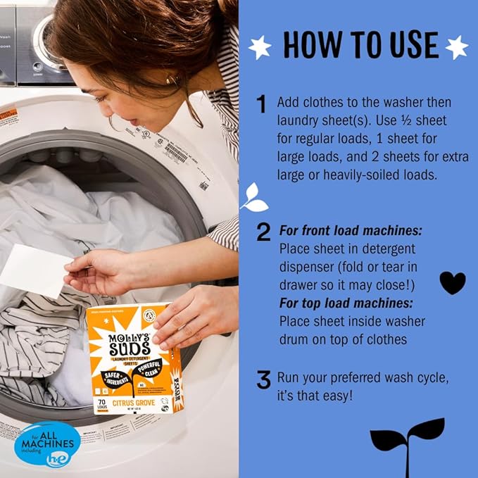 Molly’s Suds Laundry Detergent Sheets | Gentle on Sensitive Skin, Powerful - Image 6