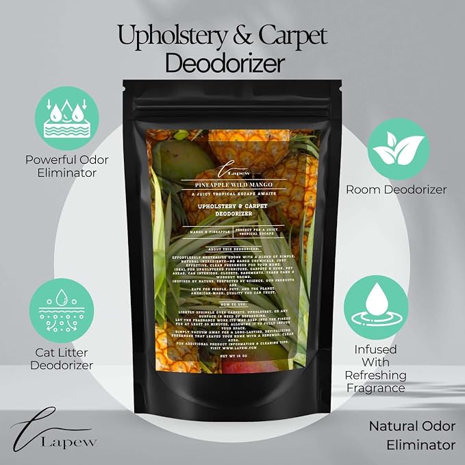 Pineapple Wild Mango Carpet Freshener Powder 16 oz | Powerful Odor Eliminator - Image 4
