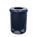 COATEDOUTDOORFURNITURE RFT-P-TXTDBL Heavy Duty Round Trash Receptacle by CoatedOutdoorFurniture