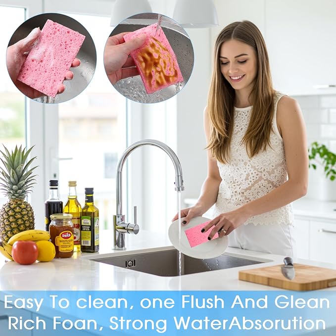 100pcs Kitchen Sponges Bulk Natural Sponges - Image 4