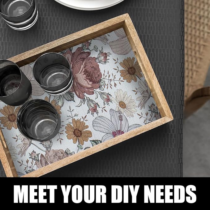 Floral Drawer Shelf Liners, Non Adhesive and Strong Non-Slip Cabinet Drawer - Image 9