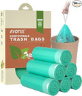 AYOTEE Compostable Trash Bags 4 Gallon Drawstring Trash Bags by AYOTEE