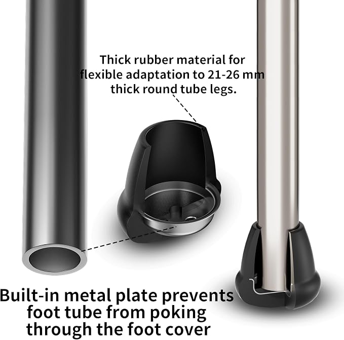 1 Inch Heavy Duty Rubber Chair Leg Caps - Image 4