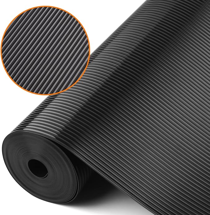 Black Shelf Liners for Kitchen Cabinets Non-Adhesive, Drawer Mat Liner for by SMARTSHELF