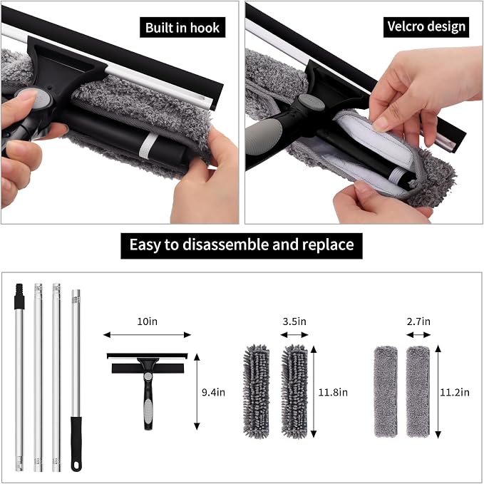 Professional 72'' Window Squeegee Cleaning Washing Tool/Kit - Image 5