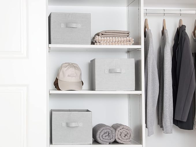StorageWorks Storage Baskets for Shelves, Foldable Fabric Closet Storage Bins - Image 3