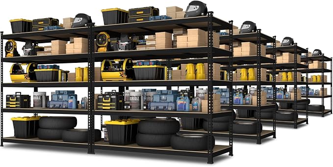PrimeZone 48" W x 24" D x 72" H Heavy Duty Storage Shelves, 5 Tier Adjustable by PrimeZone