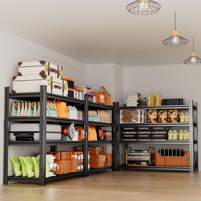 Storage Shelves Heavy Duty 3 PCS, 4-tier Adjustable Metal Industrial Utility - Image 6